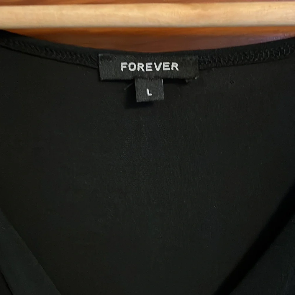 Women’s jersey black dress Forever large - Picture 2 of 5